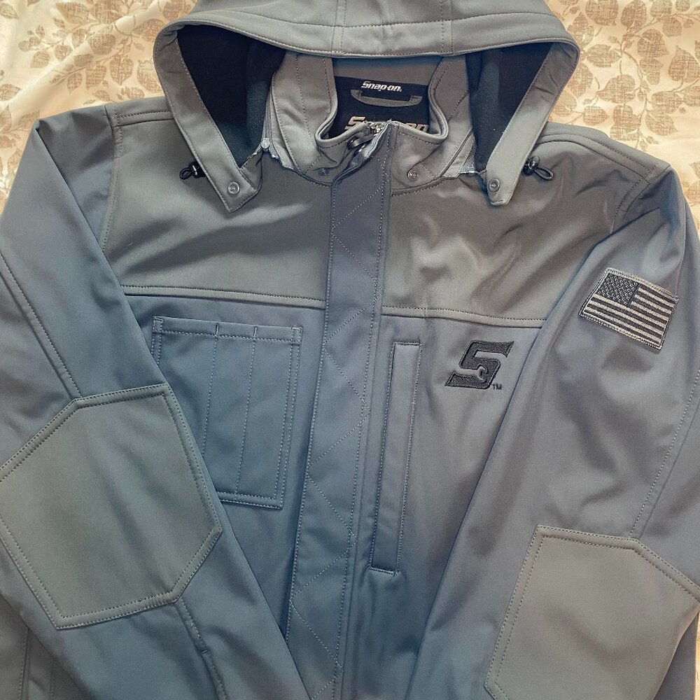 SNAP-ON ZIP UP HOODED INSULATED WINTER JACKET LG